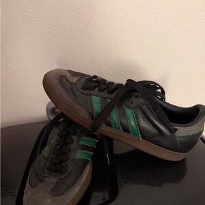 adidas Black and Green Sneakers